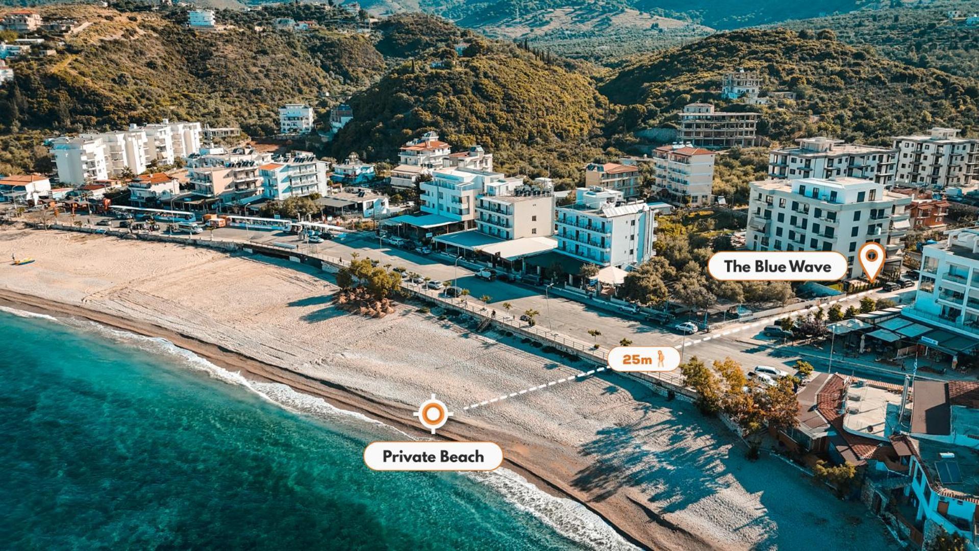 The Blue Wave Hotel Himarë Exterior foto
